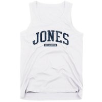 Jones Oklahoma Ok College Style Blue Tank Top