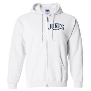 Jones Oklahoma Ok College Style Blue Full Zip Hoodie