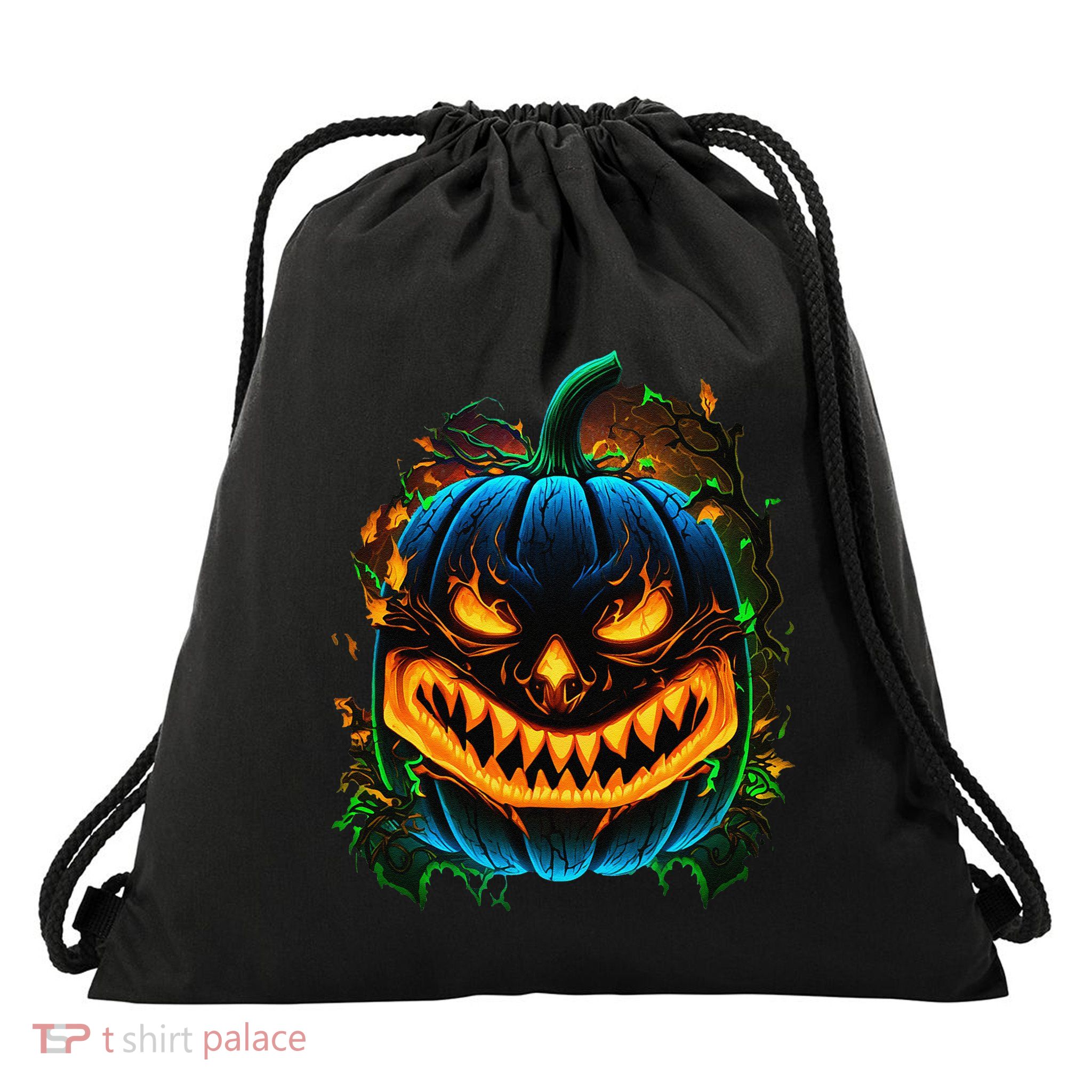 Jack O’Lantern Pumpkin Spooky Td Drawstring Bag
