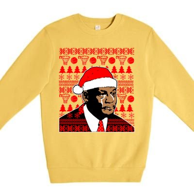 Jordan Crying Meme Ugly Christmas Sweater Design Premium Crewneck Sweatshirt