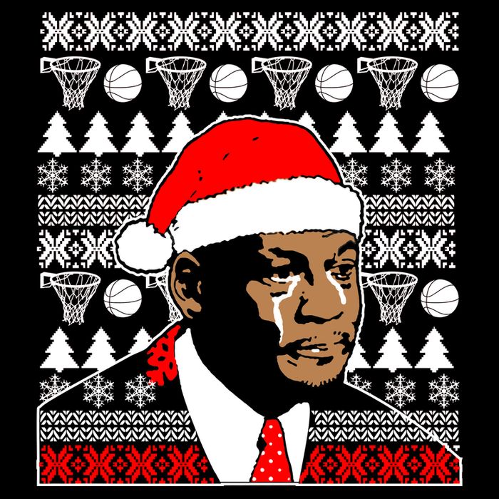 Jordan Crying Meme Ugly Christmas Sweater Design Youth Performance Sprint T-Shirt