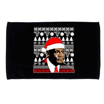 Jordan Crying Meme Ugly Christmas Sweater Design Microfiber Hand Towel