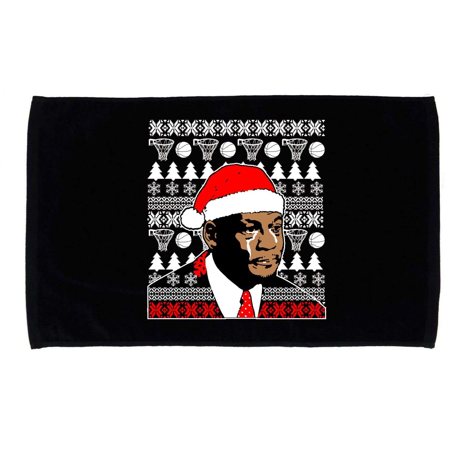 Jordan Crying Meme Ugly Christmas Sweater Design Microfiber Hand Towel