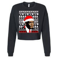 Jordan Crying Meme Ugly Christmas Sweater Design Cropped Pullover Crew