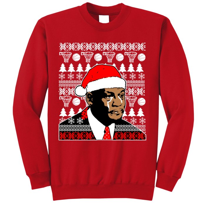 Jordan Crying Meme Ugly Christmas Sweater Design Sweatshirt