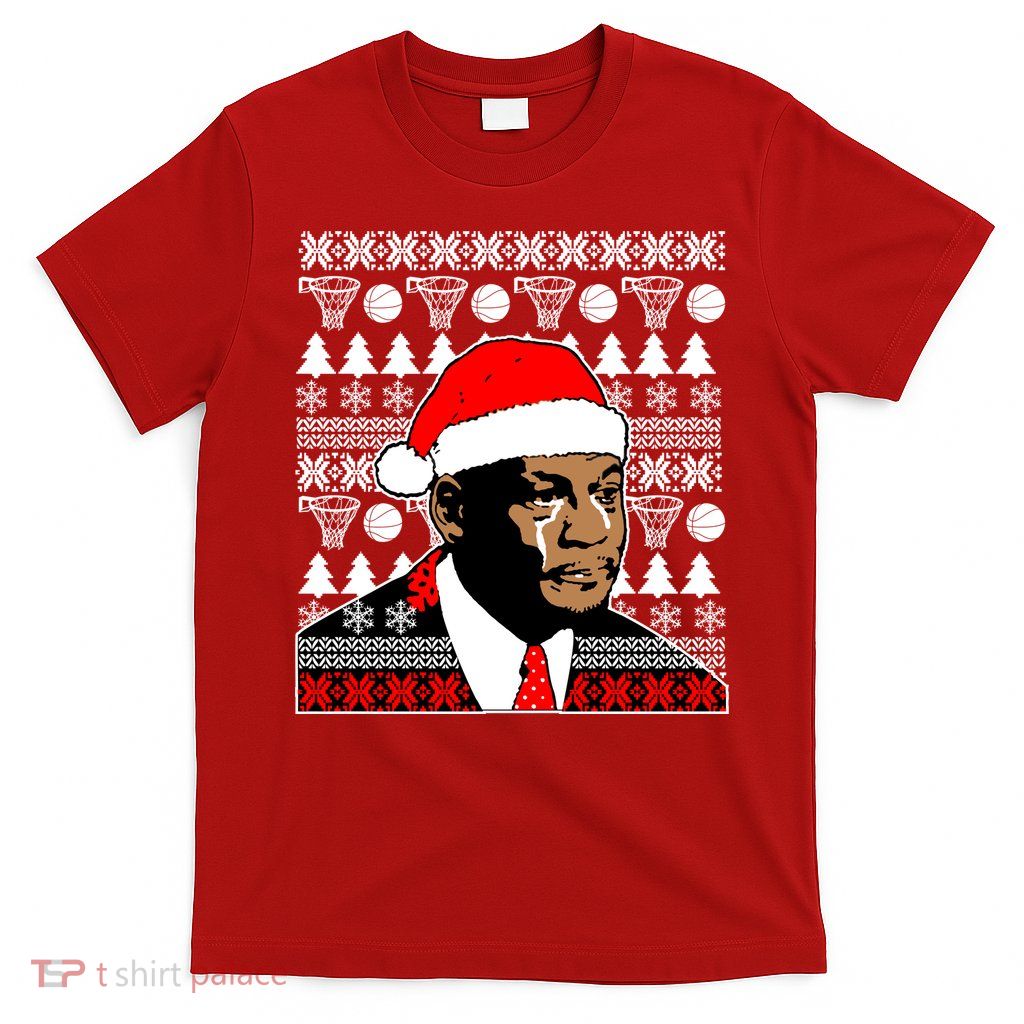Jordan Crying Meme Ugly Christmas Sweater Design T-Shirt