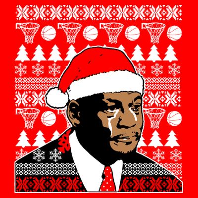 Jordan Crying Meme Ugly Christmas Sweater Design T-Shirt