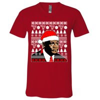 Jordan Crying Meme Ugly Christmas Sweater Design V-Neck T-Shirt