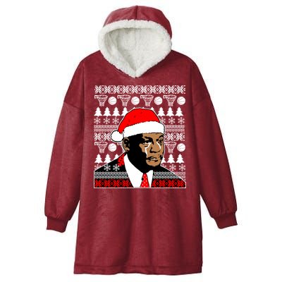 Jordan Crying Meme Ugly Christmas Sweater Design Hooded Wearable Blanket