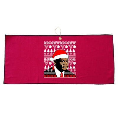 Jordan Crying Meme Ugly Christmas Sweater Design Large Microfiber Waffle Golf Towel