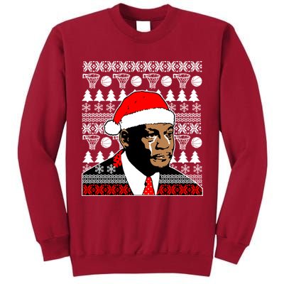 Jordan Crying Meme Ugly Christmas Sweater Design Tall Sweatshirt