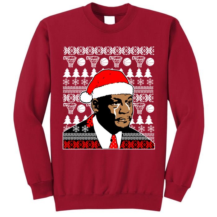Jordan Crying Meme Ugly Christmas Sweater Design Tall Sweatshirt
