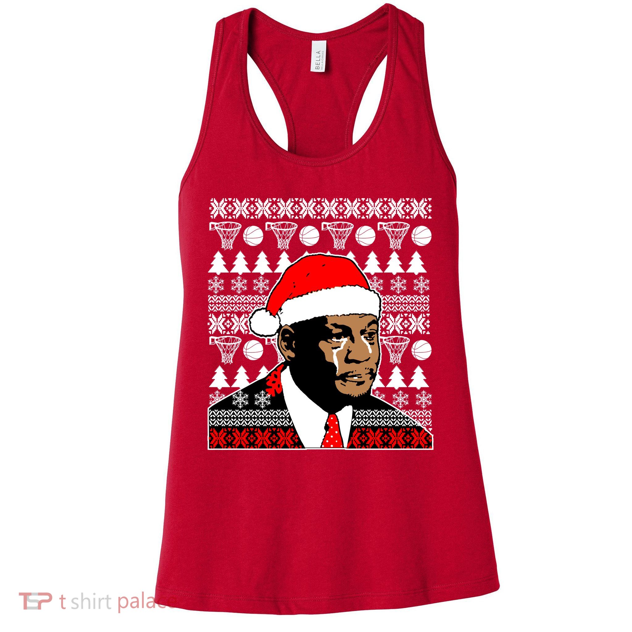 Jordan Crying Meme Ugly Christmas Sweater Design Womens Tank Top