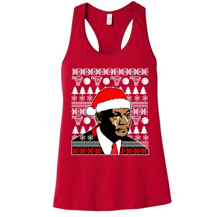 Jordan Crying Meme Ugly Christmas Sweater Design Womens Tank Top