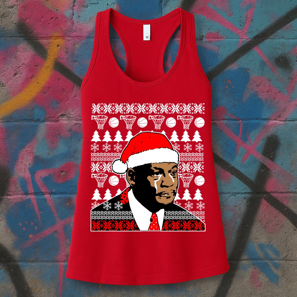 Jordan Crying Meme Ugly Christmas Sweater Design Womens Tank Top