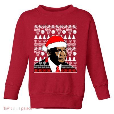 Jordan Crying Meme Ugly Christmas Sweater Design Toddler Sweatshirt