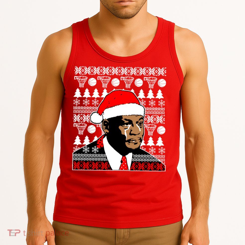 Jordan Crying Meme Ugly Christmas Sweater Design Tank Top