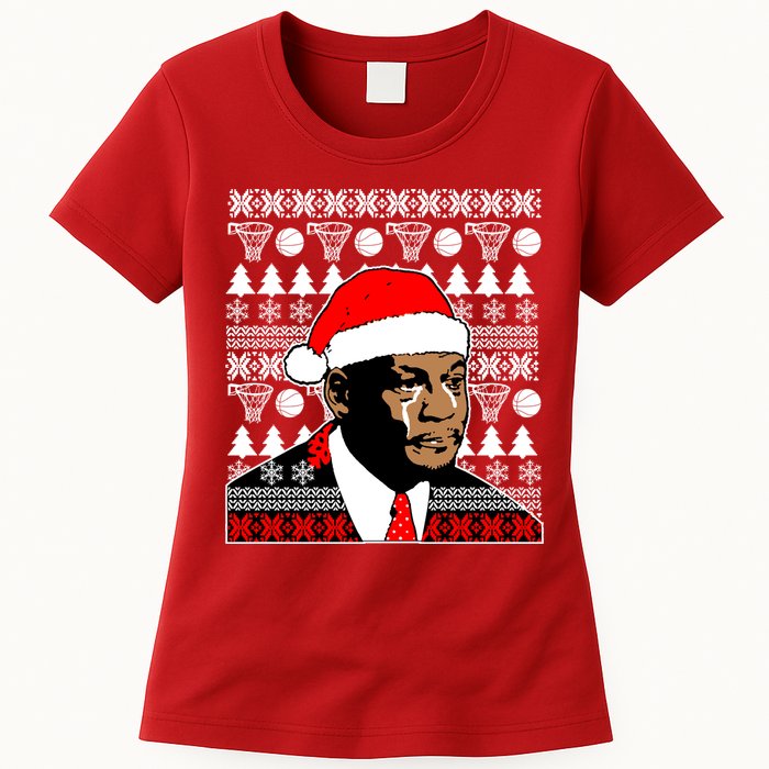 Jordan Crying Meme Ugly Christmas Sweater Design Womens T-Shirt