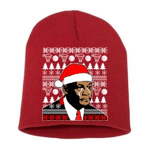 Jordan Crying Meme Ugly Christmas Sweater Design Short Acrylic Beanie