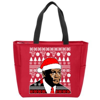Jordan Crying Meme Ugly Christmas Sweater Design Zip Tote Bag