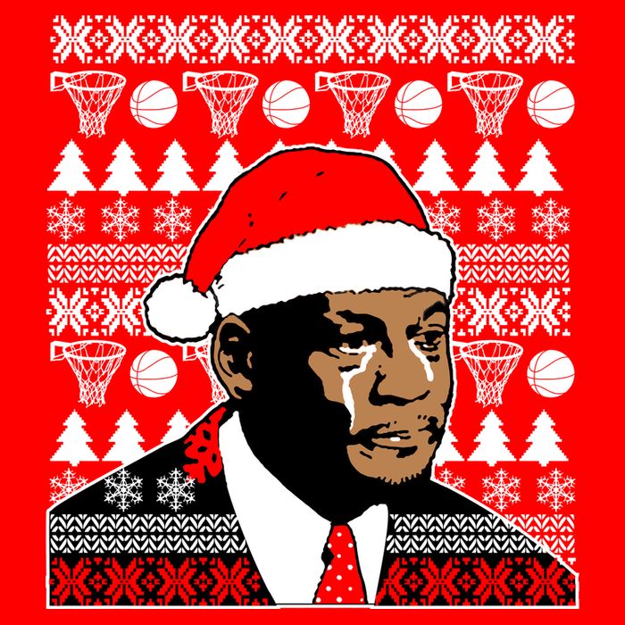 Jordan Crying Meme Ugly Christmas Sweater Design Zip Tote Bag