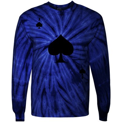 Jack Of Spades Playing Card Spades Poker Bridge Player Costume Tie-Dye Long Sleeve Shirt