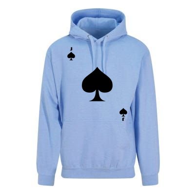 Jack Of Spades Playing Card Spades Poker Bridge Player Costume Unisex Surf Hoodie