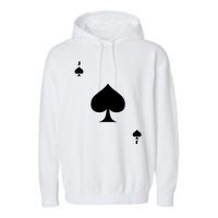 Jack Of Spades Playing Card Spades Poker Bridge Player Costume Garment-Dyed Fleece Hoodie