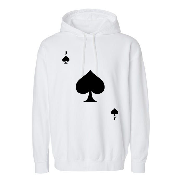 Jack Of Spades Playing Card Spades Poker Bridge Player Costume Garment-Dyed Fleece Hoodie