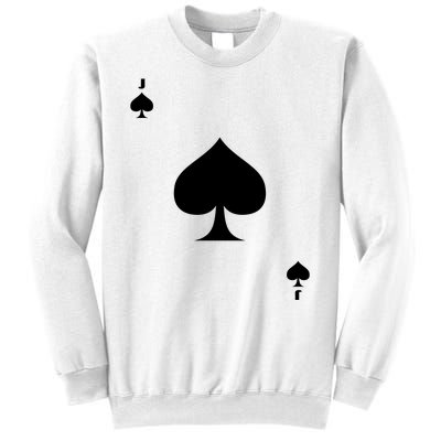 Jack Of Spades Playing Card Spades Poker Bridge Player Costume Sweatshirt