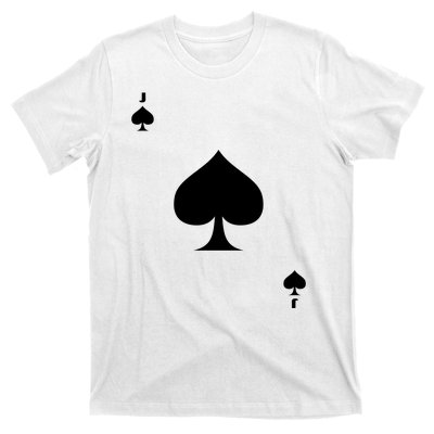 Jack Of Spades Playing Card Spades Poker Bridge Player Costume T-Shirt