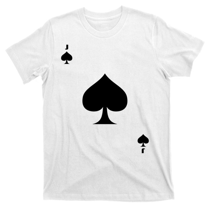 Jack Of Spades Playing Card Spades Poker Bridge Player Costume T-Shirt