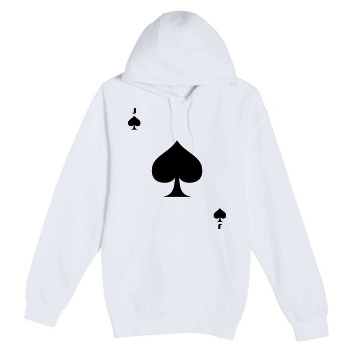 Jack Of Spades Playing Card Spades Poker Bridge Player Costume Premium Pullover Hoodie