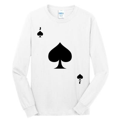 Jack Of Spades Playing Card Spades Poker Bridge Player Costume Tall Long Sleeve T-Shirt