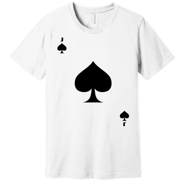 Jack Of Spades Playing Card Spades Poker Bridge Player Costume Premium T-Shirt