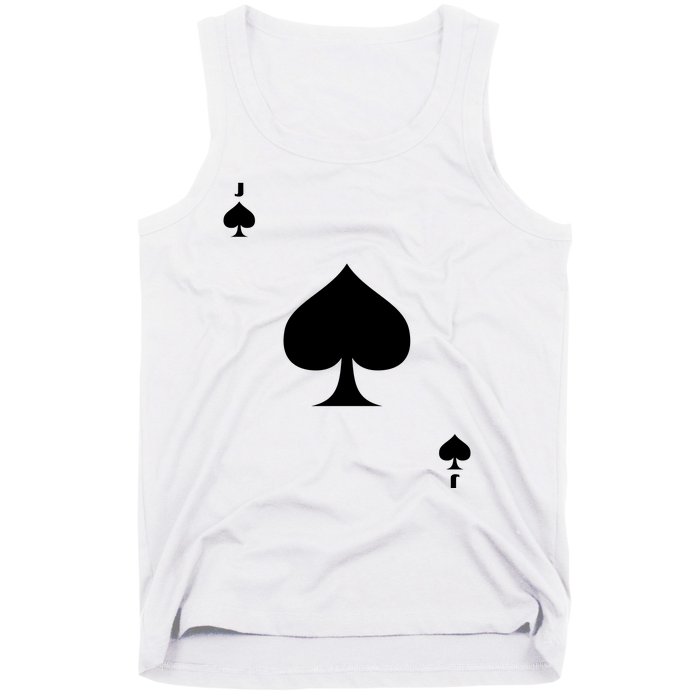 Jack Of Spades Playing Card Spades Poker Bridge Player Costume Tank Top