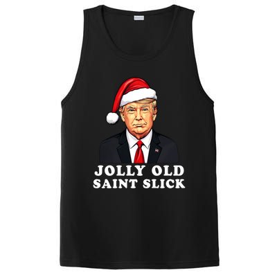 Jolly Old Saint Slick Donald Trump Christmas Santa Claus Hat Gift PosiCharge Competitor Tank