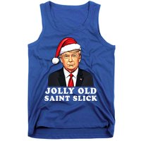 Jolly Old Saint Slick Donald Trump Christmas Santa Claus Hat Gift Tank Top