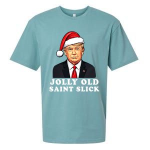 Jolly Old Saint Slick Donald Trump Christmas Santa Claus Hat Gift Sueded Cloud Jersey T-Shirt