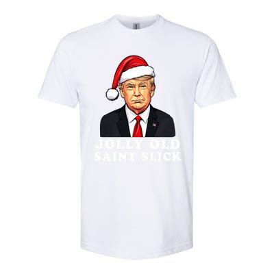 Jolly Old Saint Slick Donald Trump Christmas Santa Claus Hat Gift Softstyle CVC T-Shirt