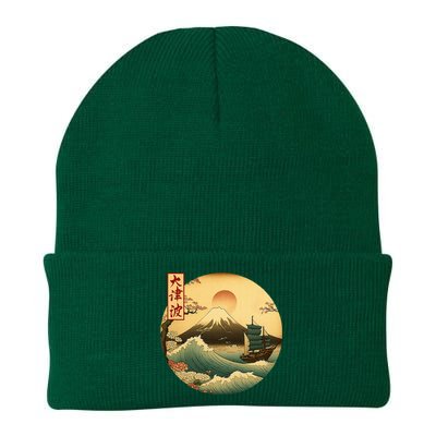 Japanese Old Ship And Mountain Fuji Kanji Japan Art Knit Cap Winter Beanie