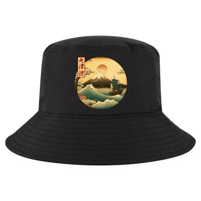 Japanese Old Ship And Mountain Fuji Kanji Japan Art Cool Comfort Performance Bucket Hat