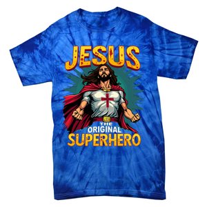 Jesus Original Superhero Comic Style Funny Christian Tie-Dye T-Shirt