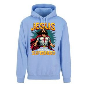 Jesus Original Superhero Comic Style Funny Christian Unisex Surf Hoodie