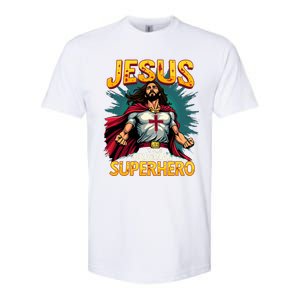 Jesus Original Superhero Comic Style Funny Christian Softstyle CVC T-Shirt