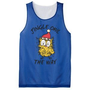 Jingle Owl The Way Funny Santa Owl Christmas Cool Gift Mesh Reversible Basketball Jersey Tank