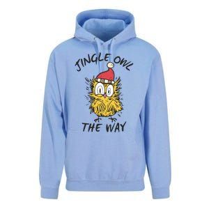 Jingle Owl The Way Funny Santa Owl Christmas Cool Gift Unisex Surf Hoodie