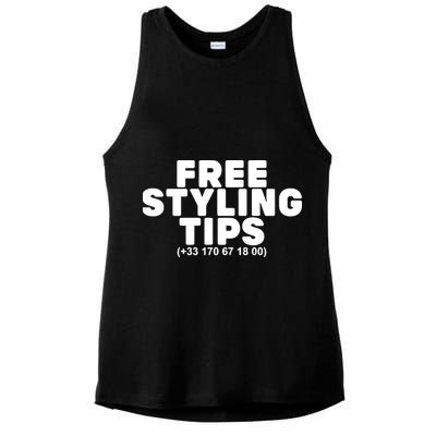 Joeyy On The Radar Wearing Free Styling Tips Ladies PosiCharge Tri-Blend Wicking Tank