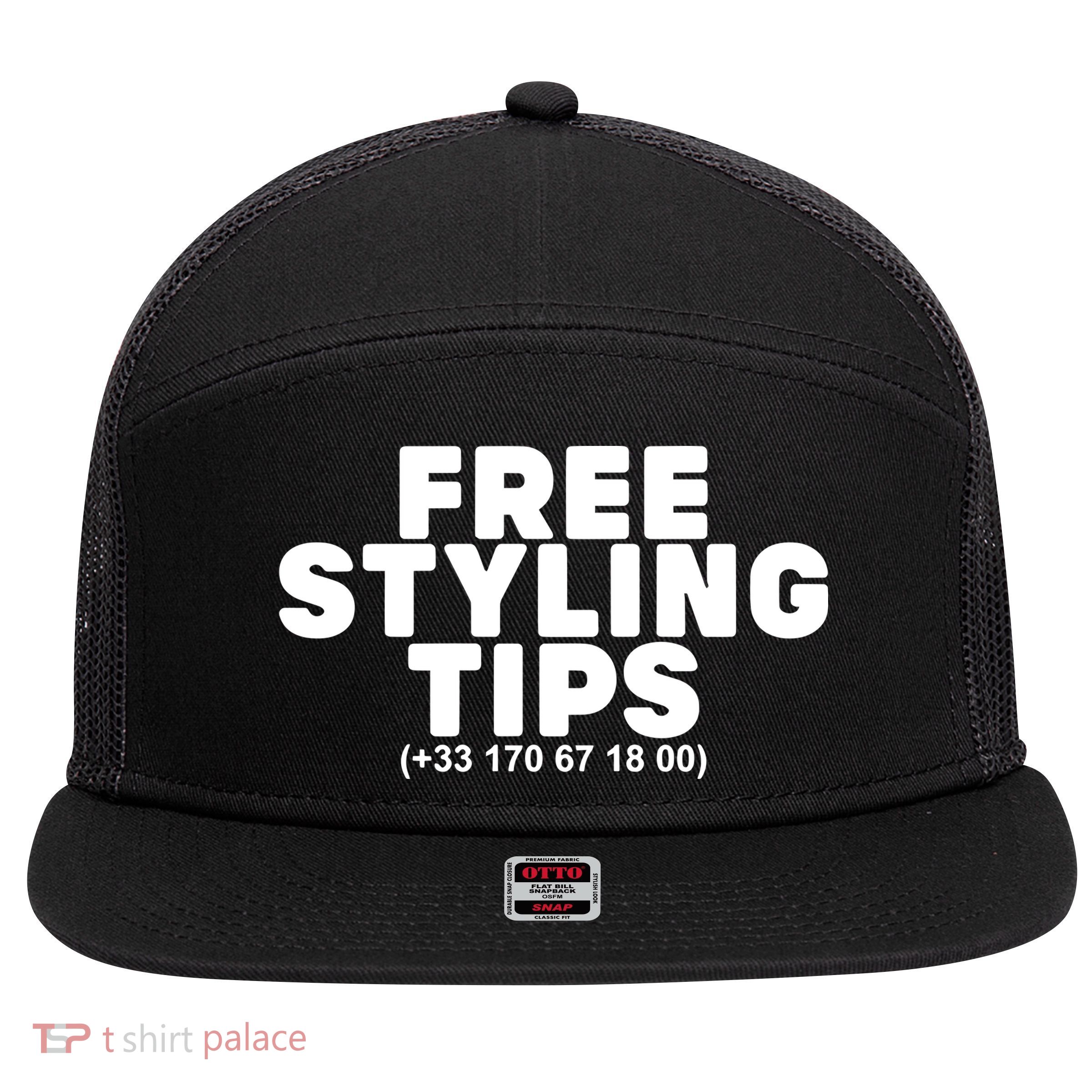 Joeyy On The Radar Wearing Free Styling Tips 7 Panel Mesh Trucker Snapback Hat