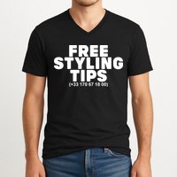 Joeyy On The Radar Wearing Free Styling Tips V-Neck T-Shirt